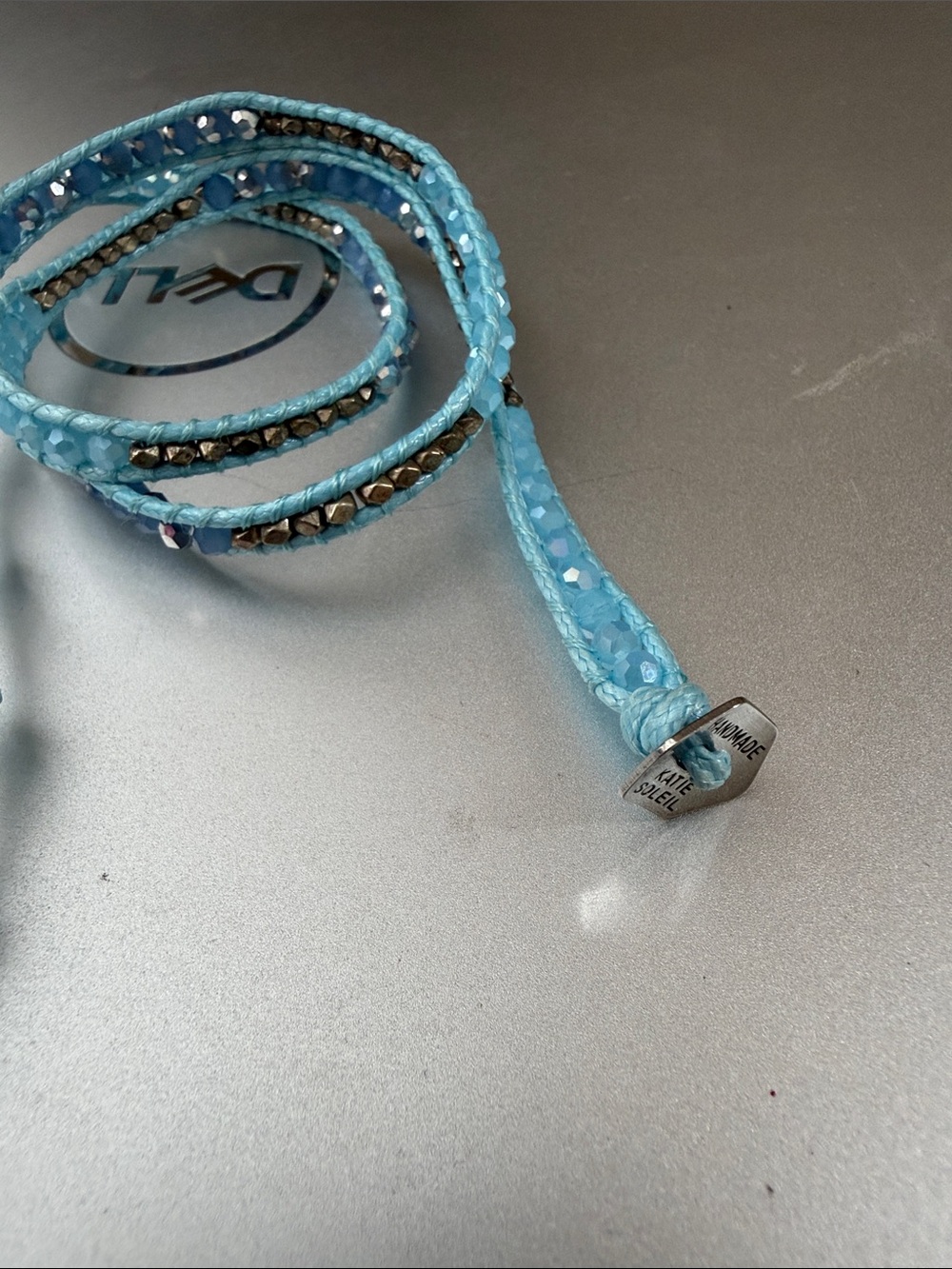 Stunning beautiful blue wrap bracelet by Etsy. Never worn adjustable size.
